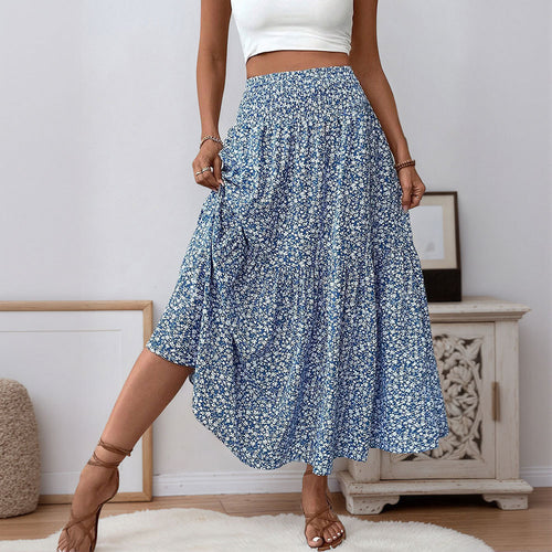 Robe maxi femme avec motifs floraux et taille élastique Chic & Stil