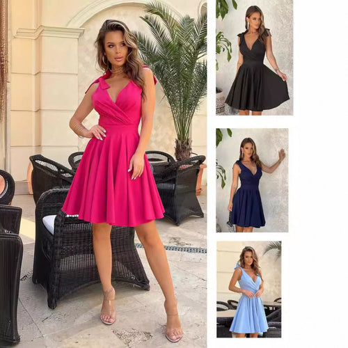 A-line wrap dress for women with adjustable straps Amarae