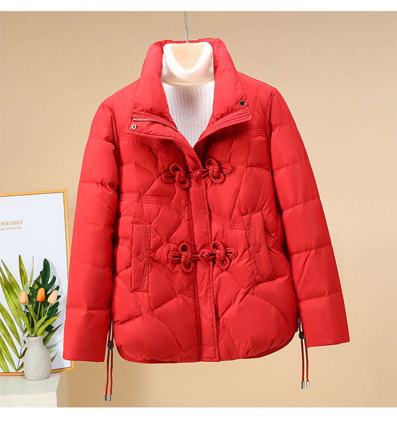 Ladies Trendy Padded Blouson Jacket with Practical Lacing Details Lune London
