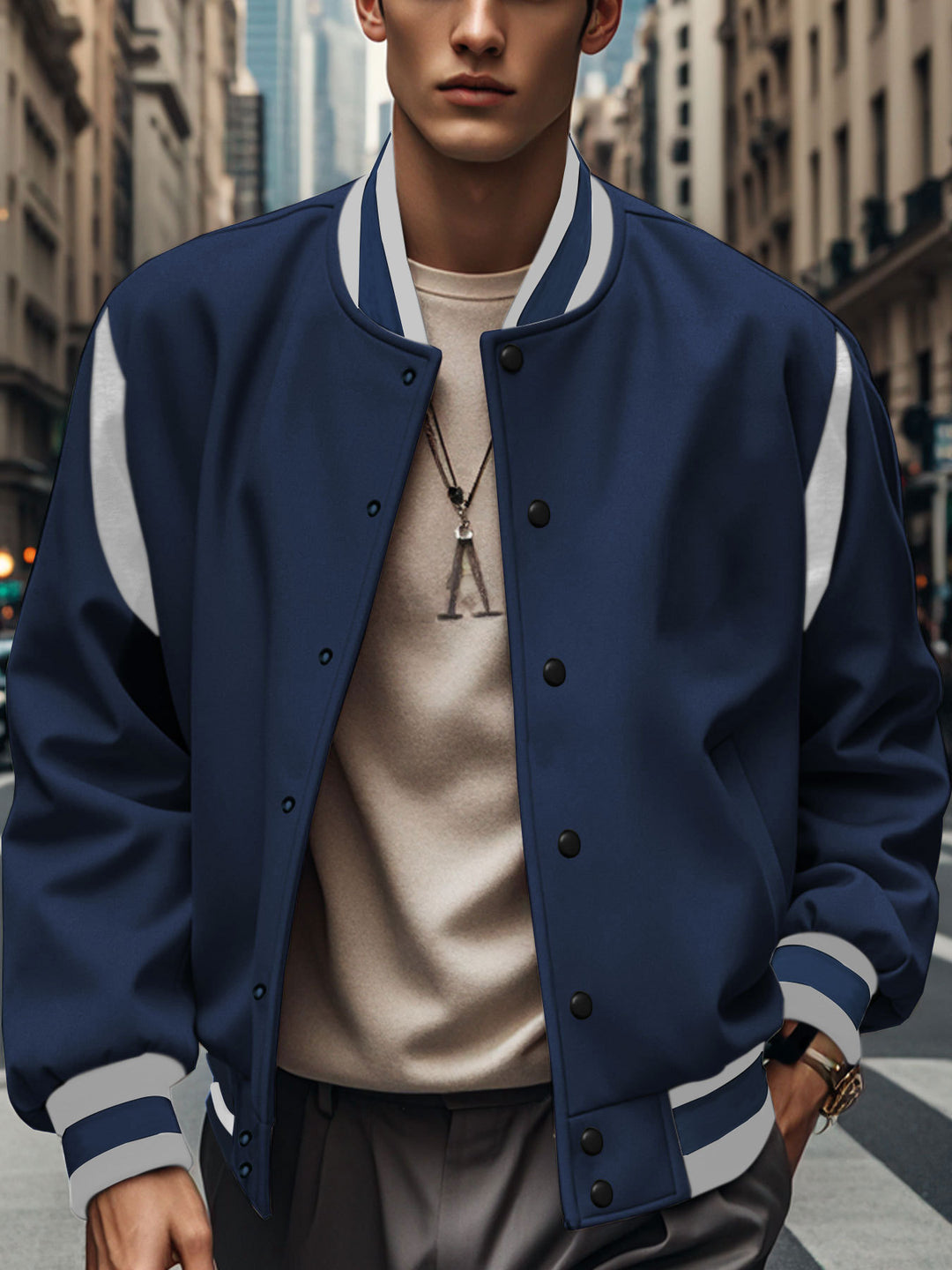 Trendy bomber jacket for men with contrasting details Lune London