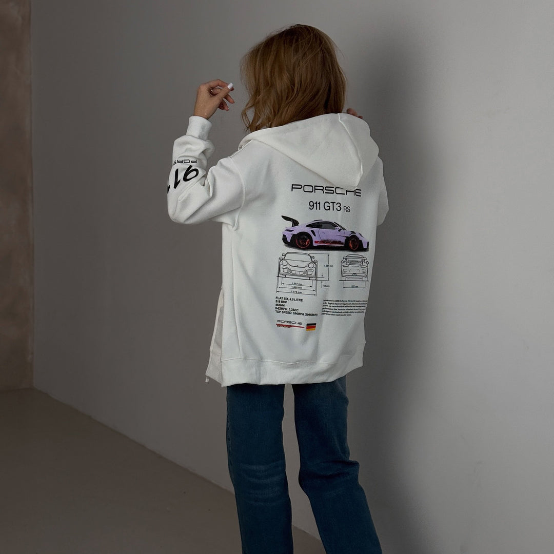 Women's hoodie with creative Porsche design Amarae