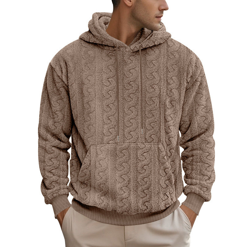 Men's comfortable fleece hoodie with hood and kangaroo pocket Lune London