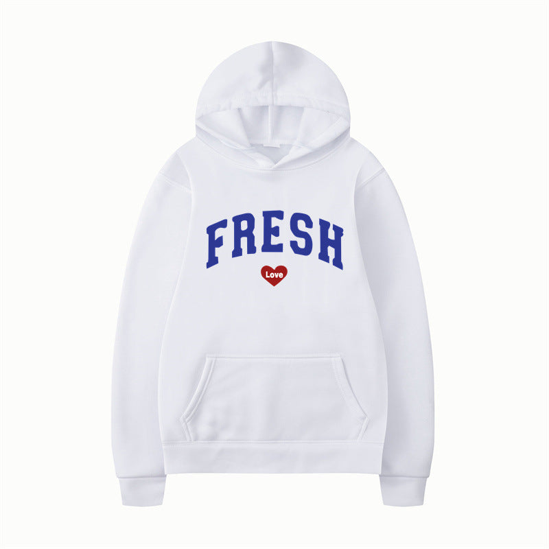Women's hoodie with playful lettering and soft inner fleece Lune London