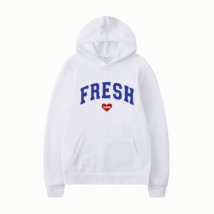Women's hoodie with playful lettering and soft inner fleece Lune London