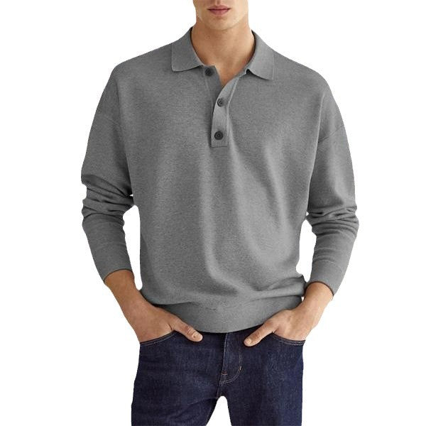 Elegant polo for men in breathable cotton blend with button placket Lune London