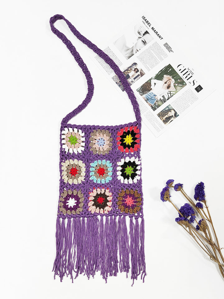 Boho crochet shoulder bag for women Lune London