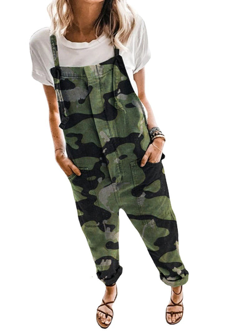 Ladies Casual Chic Camouflage Overall and Style