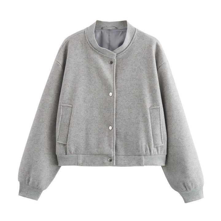Sporty bomber jacket for women with side pockets and elastic cuffs Lune London