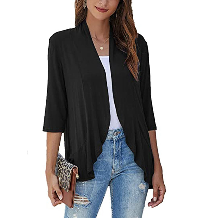 Cardigan for women with an open front design and practical pockets Lune London