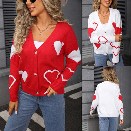 Cardigan confortable pour femmes avec design en cœur Chic & Stil