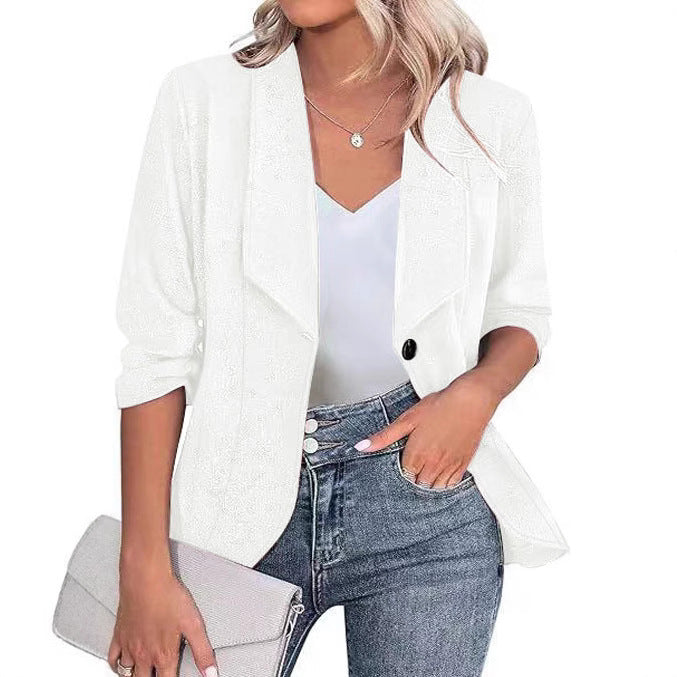 Women's Glitter Blazer Jacket with Feminine Silhouette and Elegant Lapels Lune London
