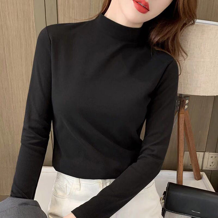 Women's long-sleeve top with high collar Chic & Stil