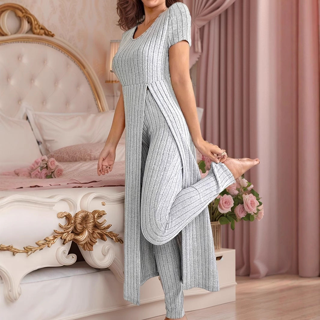 Lune London ribbed dress and leggings set for women