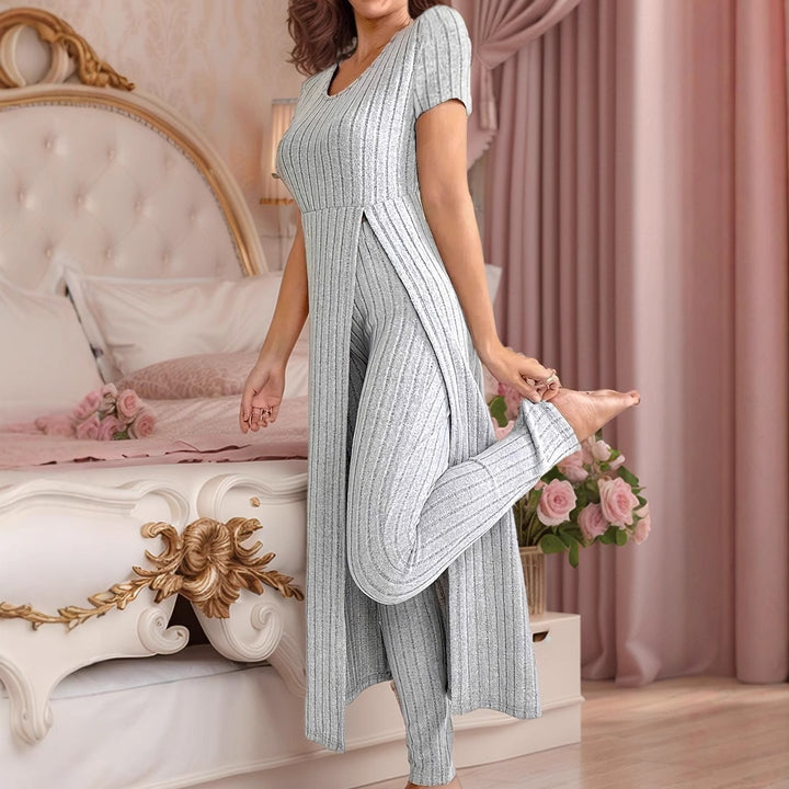 Lune London ribbed dress and leggings set for women