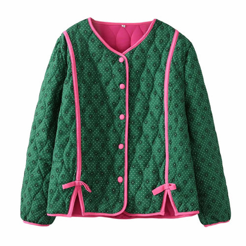 Women’s quilted leisure jacket with contrasting piping and an elegant buttonhole Amarae