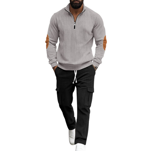 Sweater for men with a high collar and contrasting details Amarae