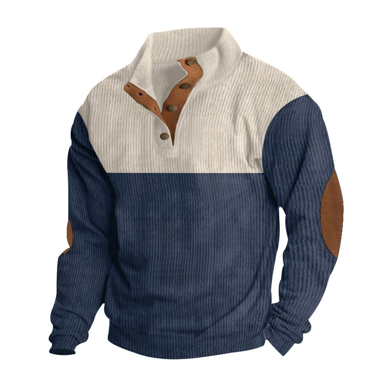 Men's trendy sweater with zipper and leather details Lune London