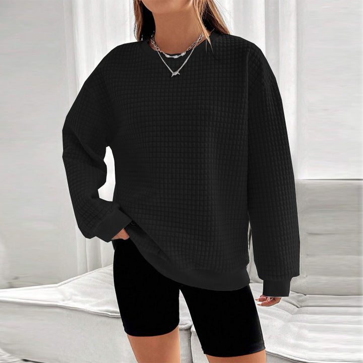 Ladies oversized comfortable sweater with textured design Lune London