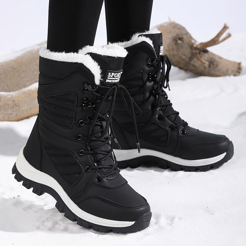 Women's insulated snow boots with faux fur lining, waterproof PU protection, and slip-resistant rubber tread sole Amarae