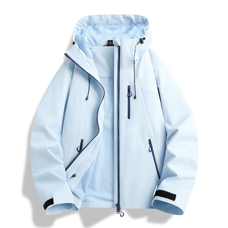 Women Lightweight Waterproof Hooded Jacket with Teddy Charm and Concealed Zipper Pockets Amarae