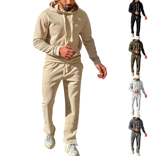 Men's Fleece Sports Set with Modern Structured Design and Practical Hood Amarae