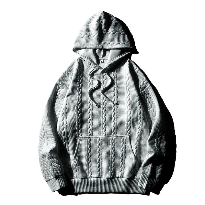 Men's hooded tracksuit tops with textured pattern Lune London