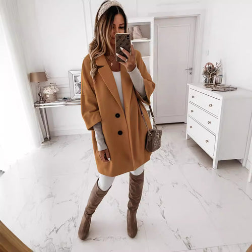 Oversized wool coat for women Amarae
