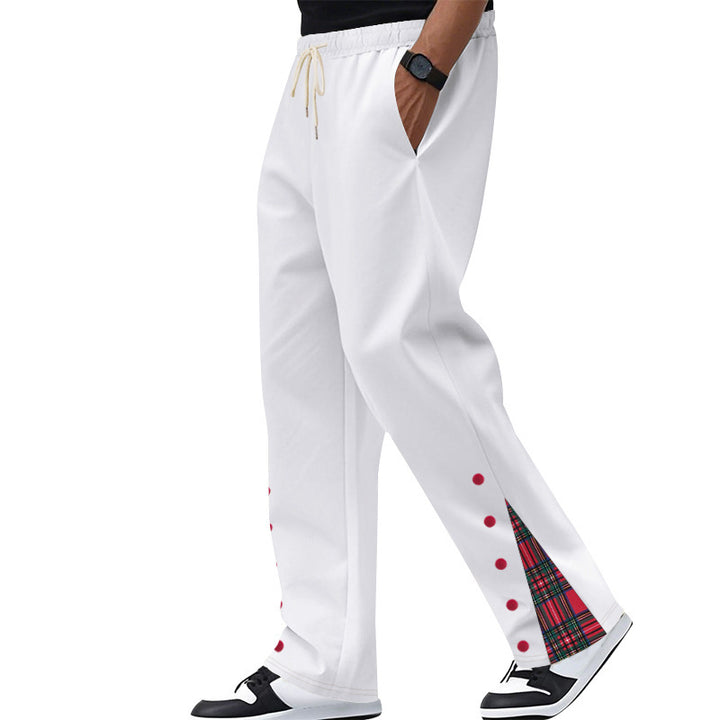 Comfortable leisure pants for men with checkered details on the sides Lune London