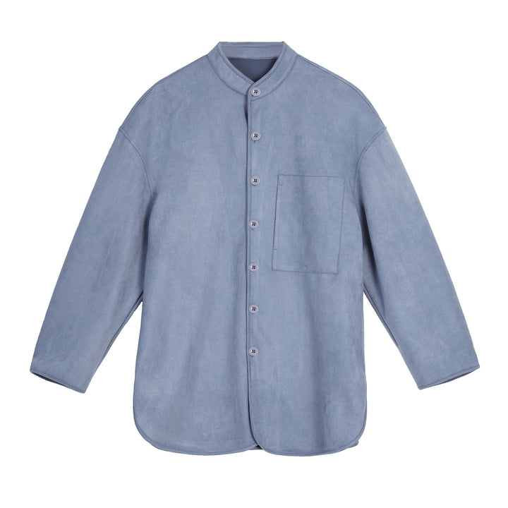 Men's Fashion Shirt with Practical Chest Pocket and Modern High Collar Lune London