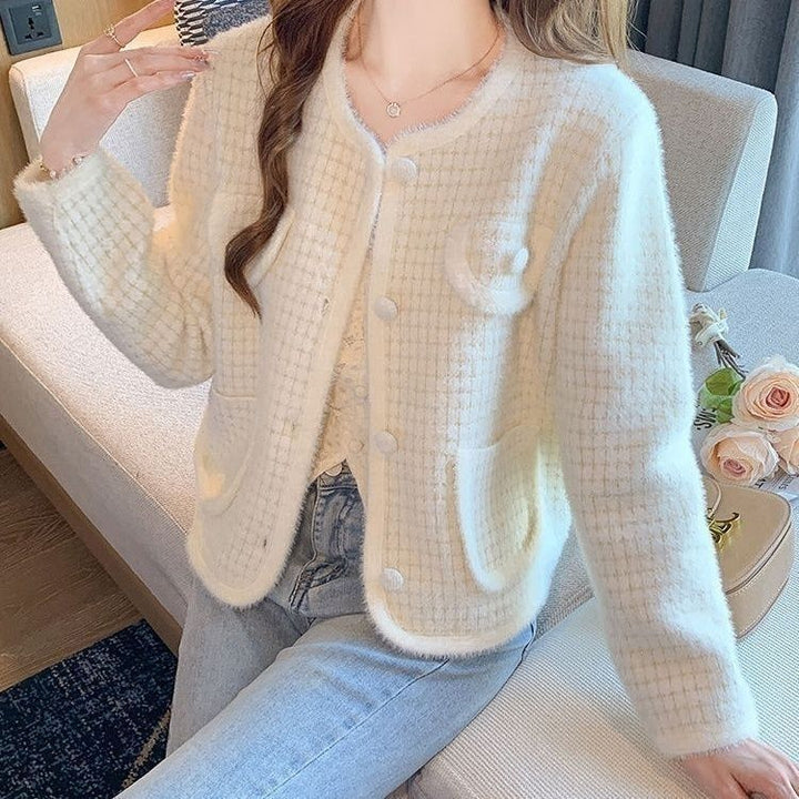 Cardigan en boucle souple pour femmes avec poches Chic & Stil