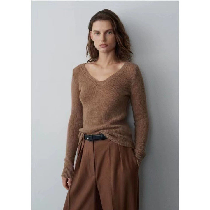 Pull V-neck confortable pour femmes Chic & Stil