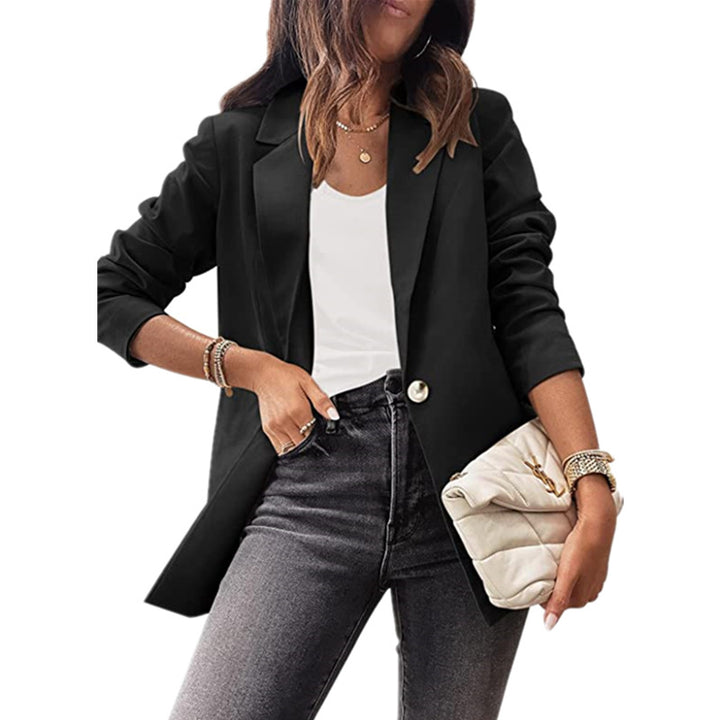 Elegant women’s jacket with original cut and discreet button details Lune London