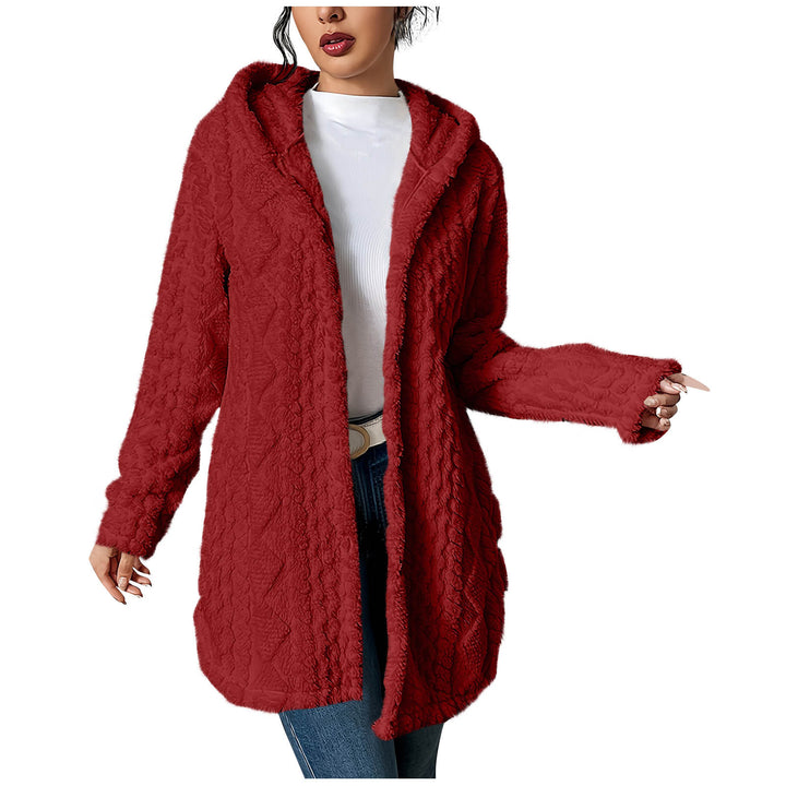 Ladies Cozy Hoodie Cardigan with Soft Fleece Lune London