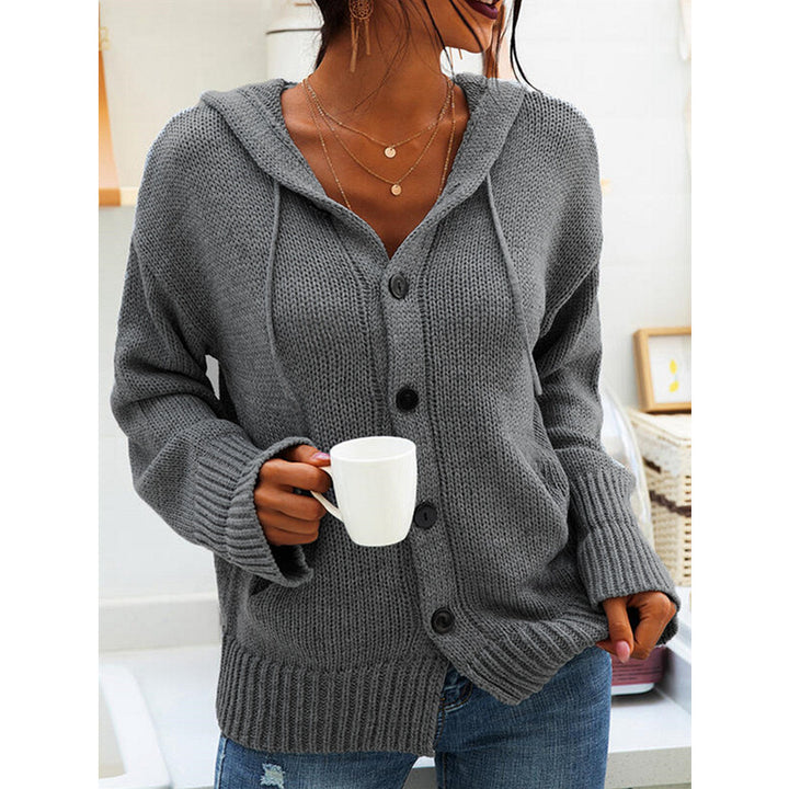 Ladies hooded vest with front button closure Amarae
