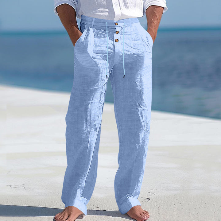 Casual beach pants for men with adjustable waist and practical pockets Lune London