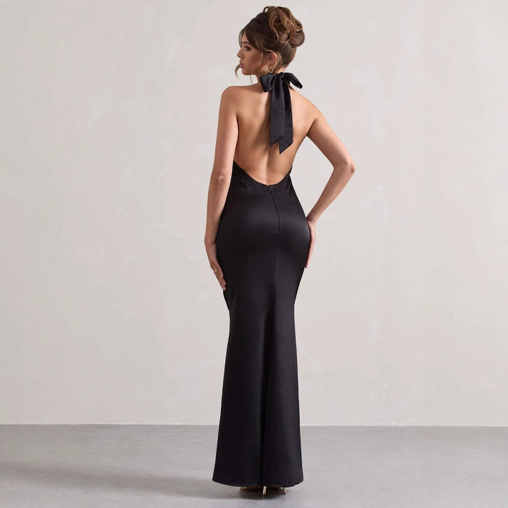 Elegant evening dress for women with slim fit and neck strap Chic & Stil