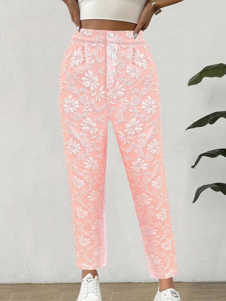 Flower pants for ladies in a chic and stylish casual style