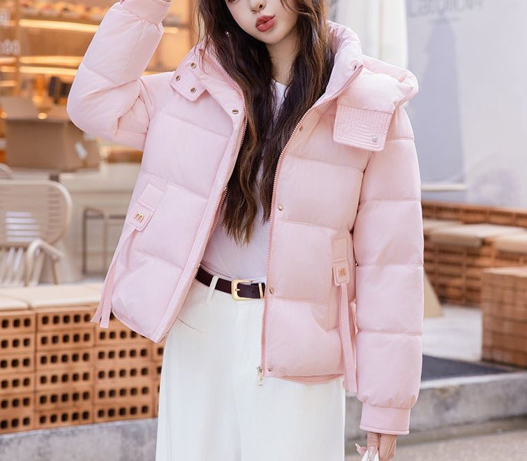 Veste matelassée à la mode pour femmes avec col montant et poches pratiques Chic & Stil