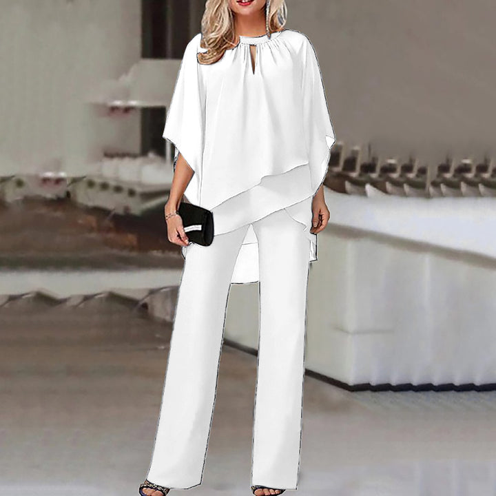 Ladies Elegant Layered Chic Chiffon Tunic Set