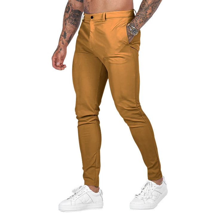 Modern Slim-Fit Chino Pants for Men with Elastic Waist Lune London