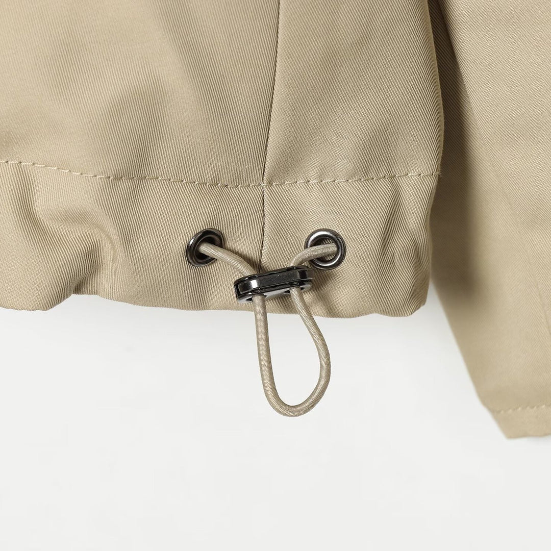 Women's reversible lightweight transitional jacket with stand-up collar, raglan sleeves, and drawstring hem Amarae