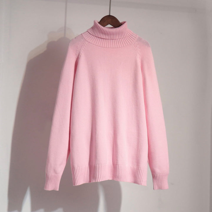 Fine knit sweater for women with high collar Lune London