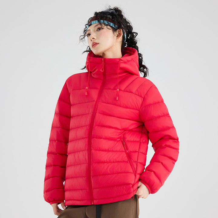 Women's ultra-light quilted thermocap jacket with horizontal stitching and zip pockets Amarae