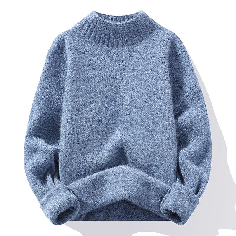 Women High-Quality Ribbed Knit Sweater with Turtleneck and Relaxed Fit Lune London