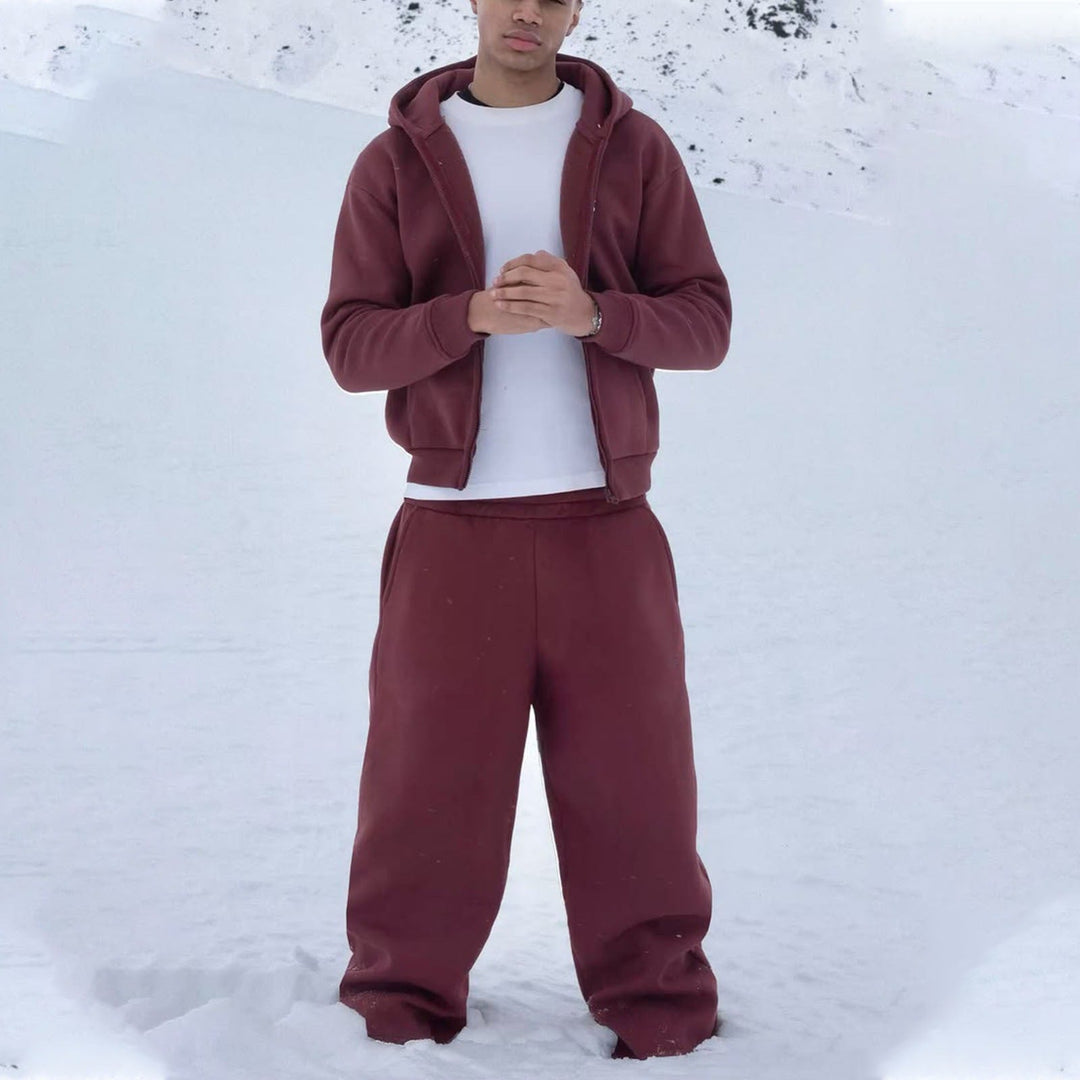 Men's Oversize Zip Hoodie and Relaxed Sweatpants Set Amarae