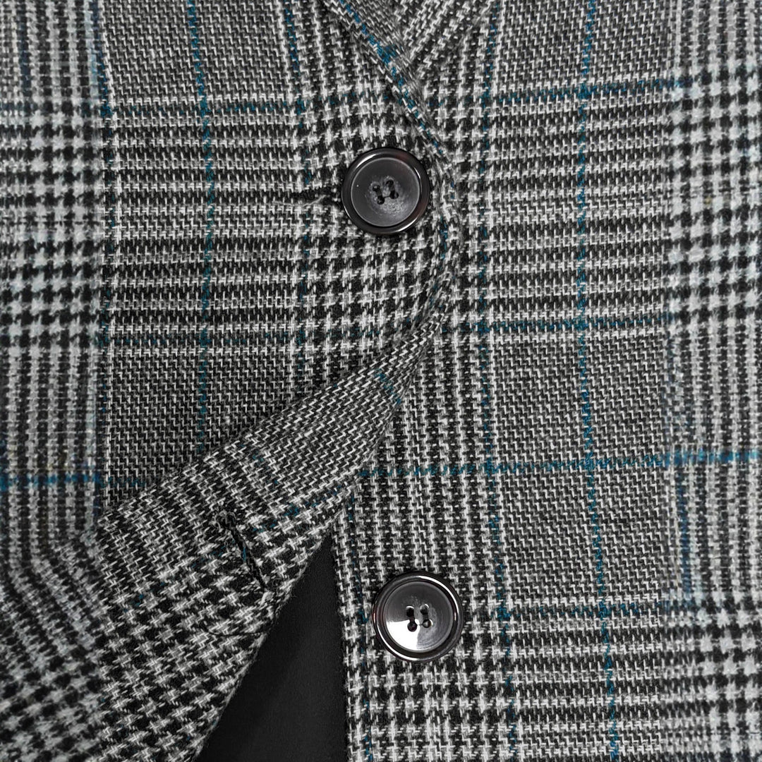 Ladies Checkered Blazer Lune London