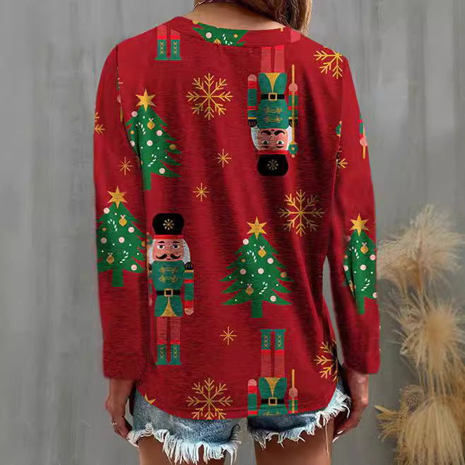 Long-sleeve festive theme top for women Lune London