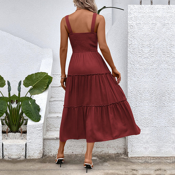 Women’s tiered dress with gathered top Lune London