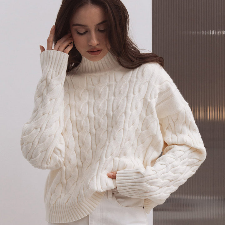 Pull en tricot pour femmes avec motif en vagues Chic & Stil