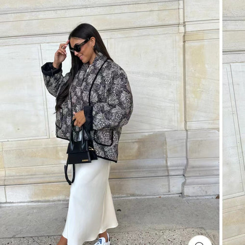 Veste tunique imprimée florale pour femmes Chic & Stil